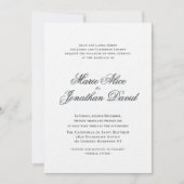 エレガントミニマル書結婚文字 招待状 (正面)