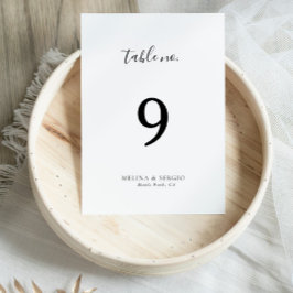 エレガントミニマル書結婚道 テーブルナンバー