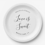 エレガントミニマル書結婚道 ペーパープレート (正面)