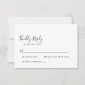 エレガントミニマル書結婚道 出欠カード (正面)