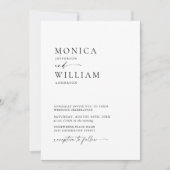 エレガントミニマル書結婚道 招待状 (正面)