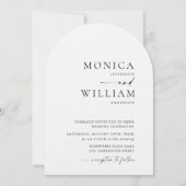 エレガントミニマル書結婚道 招待状 (正面)