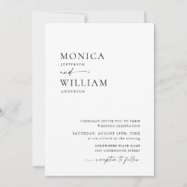 エレガントミニマル書結婚道 招待状