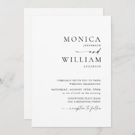 エレガントミニマル書結婚道 招待状