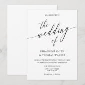 エレガントミニマル書結婚道 招待状 (正面/裏面)