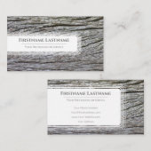 エレガントミニマル木目の白い枠 名刺 (正面/裏面)