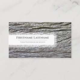 エレガントミニマル木目の白い枠 名刺