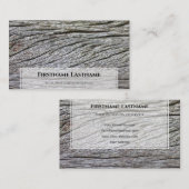 エレガントミニマル木目の白い枠 名刺 (正面/裏面)