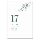 エレガントミニマル植物樹結婚林 テーブルナンバー (正面)