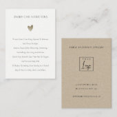 エレガントミニマル気にシンプル赤面銀ジュエリー 名刺 (正面/裏面)