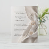 エレガントミニマル活字結婚の 招待状 (スタンド正面)