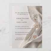 エレガントミニマル活字結婚の 招待状 (正面/裏面)