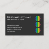 エレガントミニマル濃灰色の虹彩六色b 名刺 (裏面)