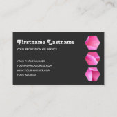 エレガントミニマル灰色の六角に咲く 名刺 (裏面)