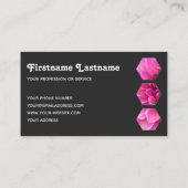 エレガントミニマル灰色の六角に咲く 名刺 (裏面)