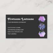 エレガントミニマル灰色の六角に咲く 名刺 (裏面)