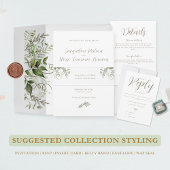 エレガントミニマル熱帯の葉書結婚類 招待状