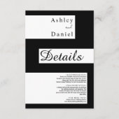 エレガントミニマル白モダン結婚の エンクロージャーカード (正面)