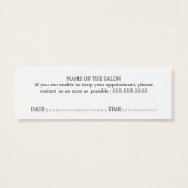 エレガントミニマル白黒ヘアアポイントメント (裏面)