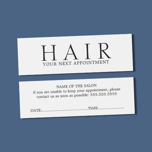 エレガントミニマル白黒ヘアアポイントメント