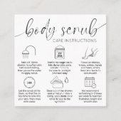 エレガントミニマル白黒体スクラブ気にカード スクエア名刺 (正面)