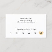 エレガントミニマル白黒金ゴールドハート ロイヤリティカード (裏面)