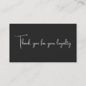 エレガントミニマル白黒金ゴールドハート ロイヤリティカード (正面)