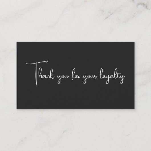 エレガントミニマル白黒金ゴールドハート ロイヤリティカード (正面)