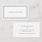 エレガントミニマル白 名刺 (正面/裏面)