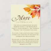 エレガントミニマル紅葉結婚詳細 エンクロージャーカード (正面)