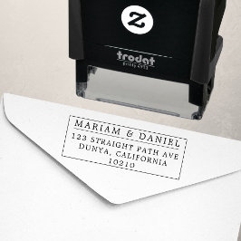 エレガントミニマル結婚カップル差出人住所 セルフインキングスタンプ