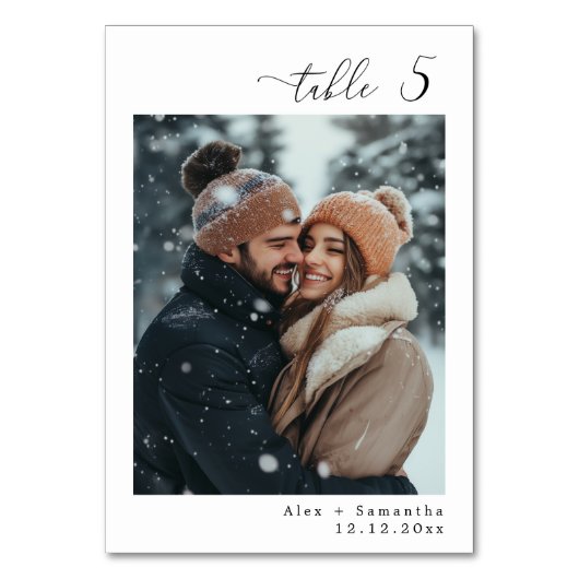 エレガントミニマル結婚ム写真番号 テーブルナンバー (正面)