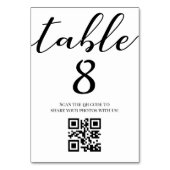 エレガントミニマル結婚ラリストのqrコード テーブルナンバー (裏面)