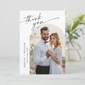 エレガントミニマル結婚リストの手書き サンキューカード (スタンド正面)