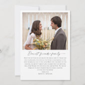 エレガントミニマル結婚リストの手書き サンキューカード (裏面)