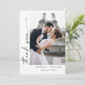 エレガントミニマル結婚リストの手書き サンキューカード (スタンド正面)