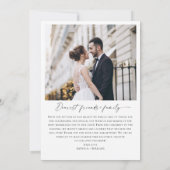 エレガントミニマル結婚リストの手書き サンキューカード (裏面)