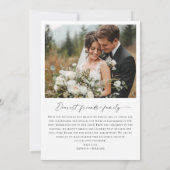 エレガントミニマル結婚リストの手書き サンキューカード (裏面)