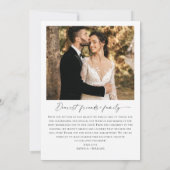 エレガントミニマル結婚リストの手書き サンキューカード (裏面)