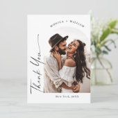 エレガントミニマル結婚リストの手書き サンキューカード (スタンド正面)