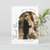 エレガントミニマル結婚リストの手書き サンキューカード (スタンド正面)