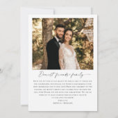 エレガントミニマル結婚リストの手書き サンキューカード (裏面)