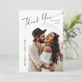 エレガントミニマル結婚リストの手書き サンキューカード (スタンド正面)