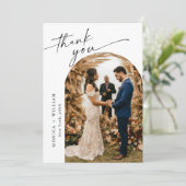 エレガントミニマル結婚リストの手書き サンキューカード (スタンド正面)