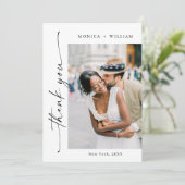 エレガントミニマル結婚リストの手書き サンキューカード (スタンド正面)