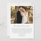 エレガントミニマル結婚リストの手書き サンキューカード (裏面)