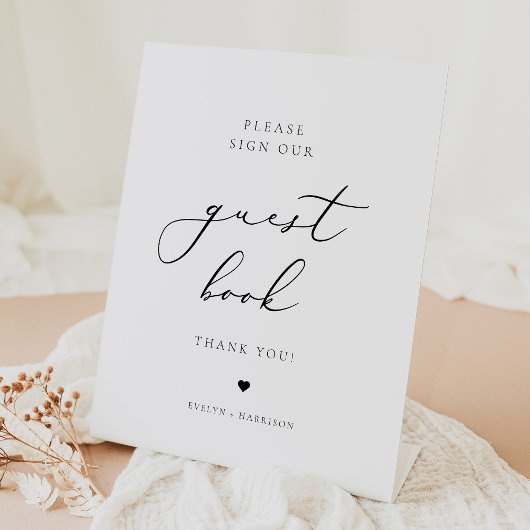 エレガントミニマル結婚リスト 台座サイン