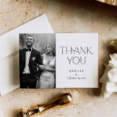 エレガントミニマル結婚写真サンキューカード サンキューカード