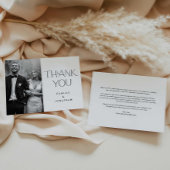 エレガントミニマル結婚写真サンキューカード サンキューカード