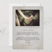 エレガントミニマル結婚写真サンキューカード サンキューカード (裏面)